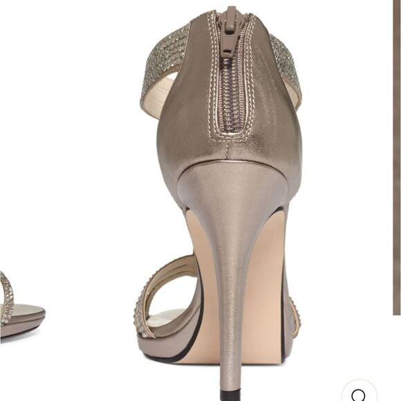 FIONI NIGHT WOMEN"S SATIN STILETTOS HEEL PEEP TOE PLASFORM  RHINESTONES SANDAL - Picture 16 of 16